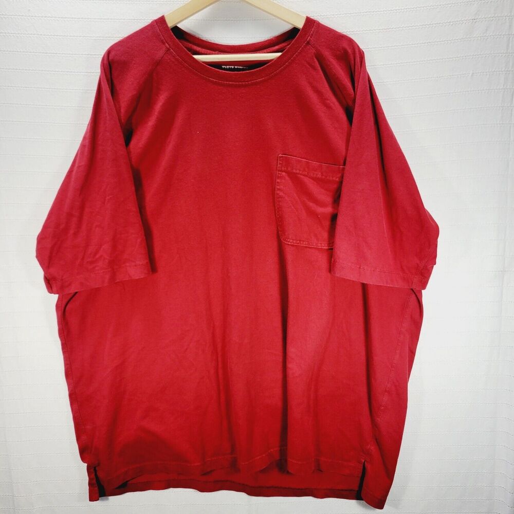 Duluth Trading Longtail T Men's Relaxed Fit Short Sleeve T Shirt 2XL XXL Red